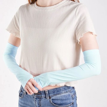 Life+ MIT超彈力冰絲涼感防曬袖套 - 4入組 質感灰