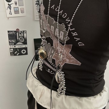 【台灣公司 可打統編】免運 韓國博主同款水瓶吊墜項鏈斜跨包包掛件簡約流蘇小眾設計項飾飾品 可開發票 全館五折 工廠現貨直銷 新品特價 z9211