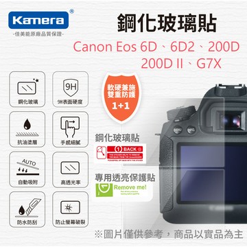 "呱呱嚴選" 適用Canon Eos 專用鋼化玻璃貼 6D 6D2 200D 200D2 G7X 買一送一 買鋼化送高清