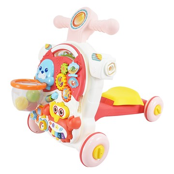 PLAYFUL TOYS 頑玩具 四合一學步車  粉色  1套