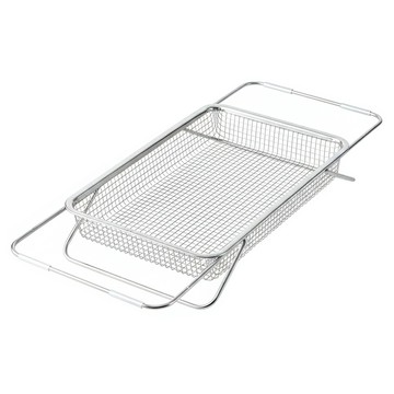 LEYE 伸縮瀝水籃 304不銹鋼 適用於32~45cm水槽 日本製造  銀色  1個