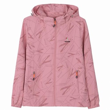 啄木鳥沖鋒衣外套女春秋2025新款媽媽裝休閑百搭加絨加厚夾克上衣