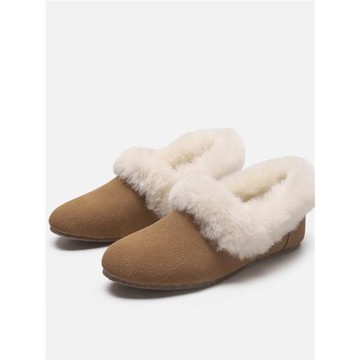 2025冬超火毛毛鞋舒適一腳蹬百搭棉鞋加絨休閑淺口輕便平底雪地靴