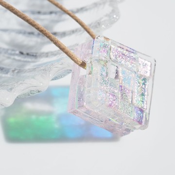 【Premium】閃耀幸福玻璃 (極光幸福【櫻】) 項鍊 【預約製作】