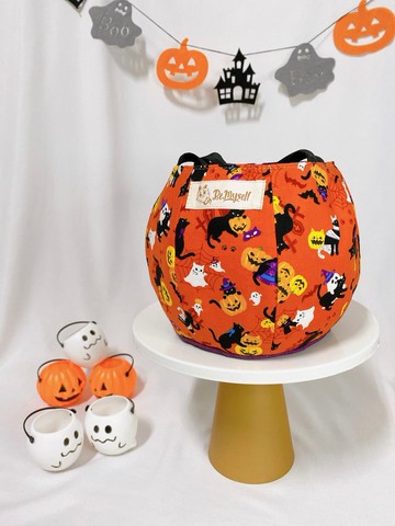 現貨+訂製 萬聖節系列-雙面南瓜包 好多黑貓款