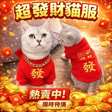 24hr出貨-🇹🇼現貨🔥開發票 秋冬過年衣服貓咪衣服可愛小貓新年保暖加絨加厚狗狗紅色寵物衣服