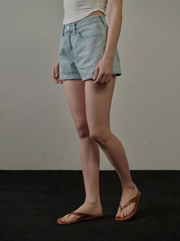 Cotton High Rise Mid-Thigh Shorts