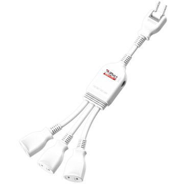 【保護傘】1對3可轉向電源線組0.3米(PU-2030)