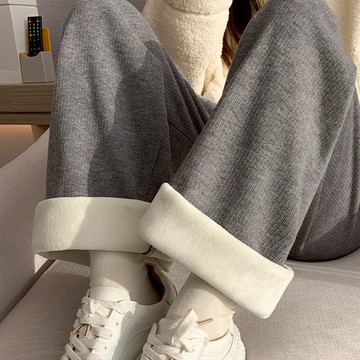 韓版內刷毛加厚舒適寬褲【P315】