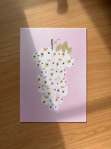 Cyndraw 貓貓的葡萄明信片