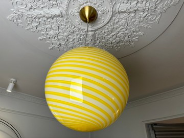 手工吹製玻璃球形吊燈 D40 公分（15.7 吋），玻璃球形吸頂燈