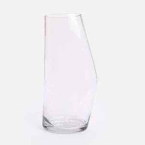 伊登透明玻璃花器30cm 斜型