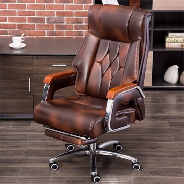 免運 豪華大班椅 老板椅 電腦椅 匠威真皮老板椅可躺按摩大班椅商務辦公椅舒適書桌椅家用電腦椅子 快速出貨
