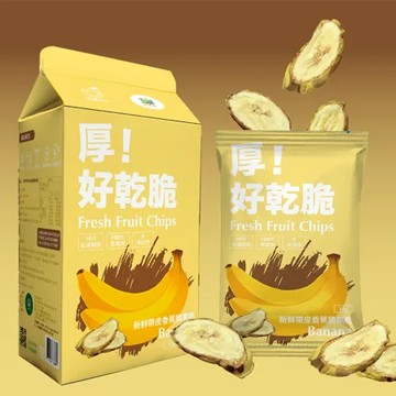 好乾脆新鮮帶皮香蕉脆果乾 3入 盒