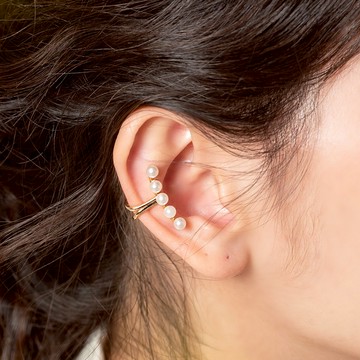 古典珍珠優雅單支耳骨夾-B40039