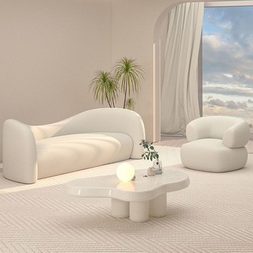 奶油風接待出租屋民宿臥室沙發客廳小戶型輕奢辦公室家用三人沙發