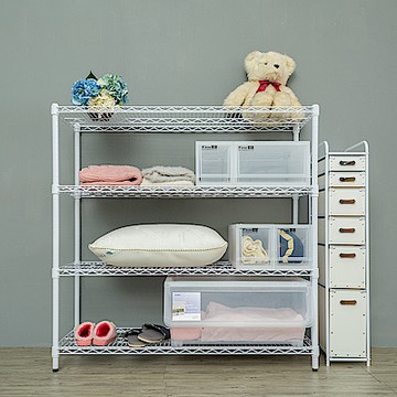 dayneeds 荷重加強型 120x45x120cm四層烤漆白波浪架 超強耐重/倉儲架/置物架