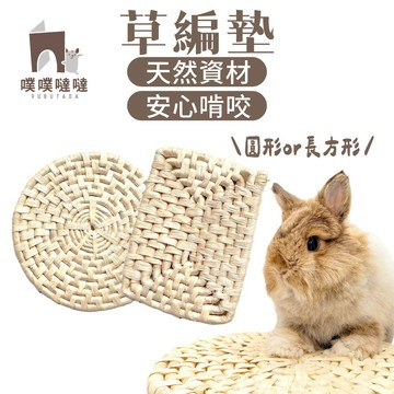 新品✨【噗噗噠噠】兔子草墊 天然草編墊 啃咬 磨牙 手工編織 天然 安心 兔子玩具 兔子用品｜噗噠家居