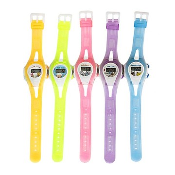 果凍電子錶 防水潑多功能運動手錶矽膠表帶 卡通錶電子手錶
