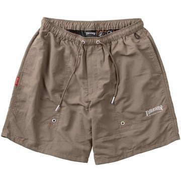 THRASHER 日本限定 017080-95 NYLON BAGGY SHORTS 水陸兩用 速乾 短褲 (卡其色)