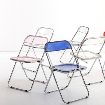 HappyLife 簡約清透折疊椅 多色 45×49×75cm Y11465