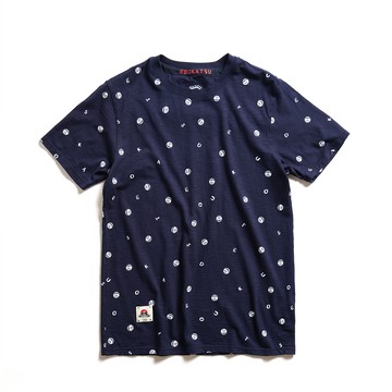 江戶勝｜男裝｜經典滿版印花短袖T恤