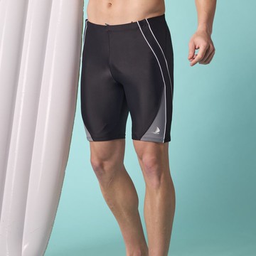 台灣製造現貨男性萊卡拚接七分褲平口泳褲【36-66-H25301-25】ibella 艾貝拉