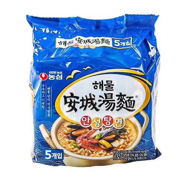 海鮮 安城湯麺112g 5個 韓国ラーメン インスタントラーメン おまとめ梱包 送料1回発生