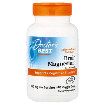 Doctor's Best, 含 Magtein® 的大腦幫助鎂，90 粒素食膠囊（每粒膠囊 50 毫克）