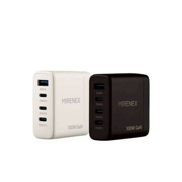 日本MIRENEX  [PD100W] 氮化鎵GaN 多孔電源供應器 沙白色