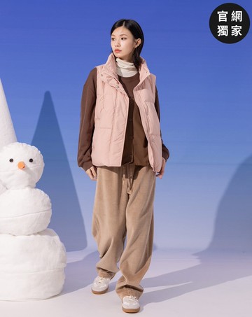 ➤下擺抽繩立領羽絨背心(兩色)