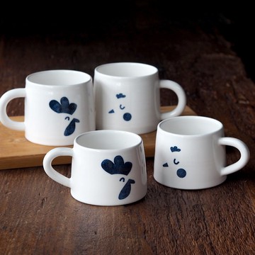 【團圓對杯】 公雞母雞 山形杯 / 入厝、新婚禮物