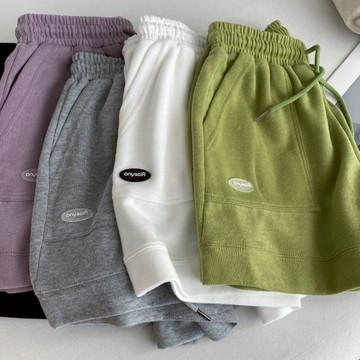 FUXI 高腰顯瘦運動短褲女 韓版寬鬆闊腿短褲 A字短褲 熱褲 寬短褲 女生短褲 褲子【A3005】