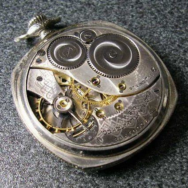 アンティーク 気付く 機械式 懐中時計 ELGIN 14金無垢ケース