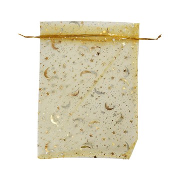 亮晶晶雪紗網束口禮物袋 大