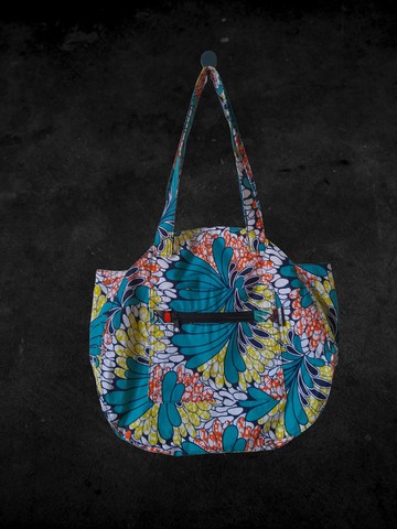 單肩包，非洲面料，多彩，旅行，手工