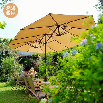 戶外遮陽傘 中柱傘 羅馬傘 香蕉傘 擺攤傘 庭院傘 紫葉大型遮陽傘戶外庭院太陽傘室外商用奶茶店鋪外擺中柱傘露營傘
