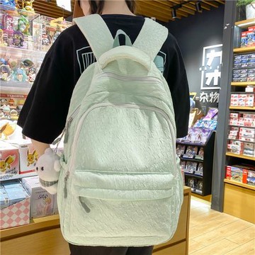 日系新款小清新大容量背包書包女初中生簡約旅行高中大學生雙肩包