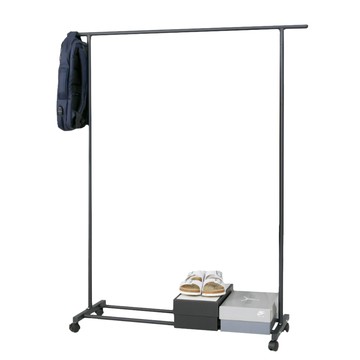 Wanadone 鐵製移動式衣架 1層  黑色  120 x 40 x 145cm