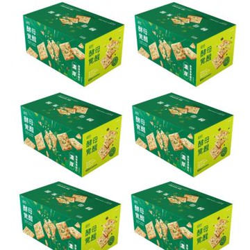 盛香珍 酵母覺醒 濃厚紫菜青蔥蘇打餅x6盒(30.5gx50入)