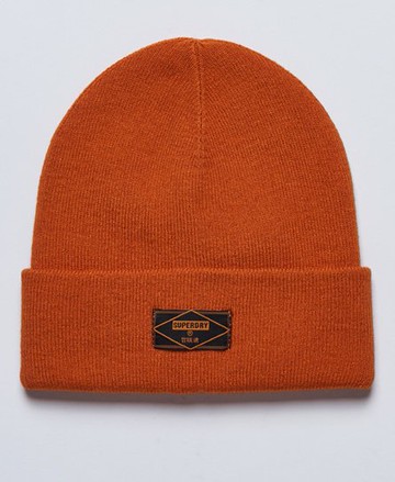 Superdry Men's Unisex Worker Beanie Orange / Spiced Orange - Size: 1SIZE