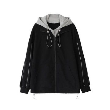 開春假兩件加絨加厚衛衣外套女2025初秋季新款韓系棒球服夾克風衣