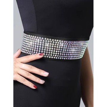 舞裙腰帶連衣裙拉丁舞女專業配飾帶鉆摩登舞腰封舞蹈跳舞的飾品