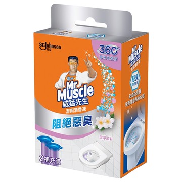 Mr Muscle 威猛先生 潔廁清香凍 補充管 潔廁凝膠 潔淨茉莉香 2入  76g  1盒