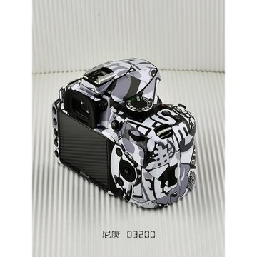 適用于尼康 D3200相機貼膜3M黑色矩陣白色電路液態銀碳纖保護貼紙