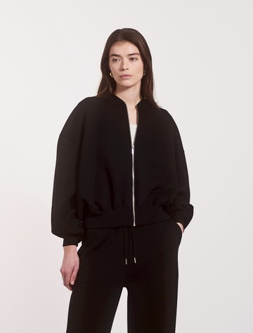 Classic Lounge Zip Jacket in Black - TENCEL Ninety Percent