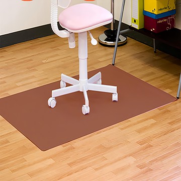 防止活動椅刮傷地板保護墊 長方形  棕色  1個  120 x 78cm