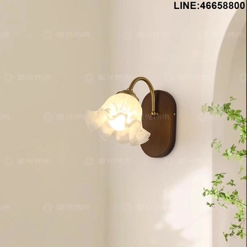 免運 開立發票 壁燈 燈具 氛圍燈 墻燈 法式中古奶油風床頭壁燈日式溫馨臥室走廊書房燈美式復古背景墻燈