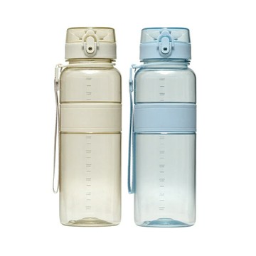 LOCK&LOCK 樂扣樂扣 Tritan 優質彈蓋提帶水壺 1000ml-迷霧灰/天空藍 (顏色隨機出貨)【杏一】