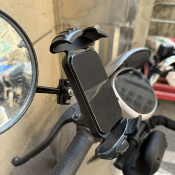 熱銷好物 電動車免拆後視鏡手機夾金屬夾片騎行導航手機支架摩托車鏡杆通用10・20